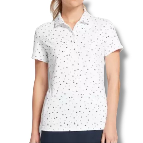 LADY HAGEN Women’s USA Mini Star Golf Polo - XXL Mini Star White - Picture 1 of 12